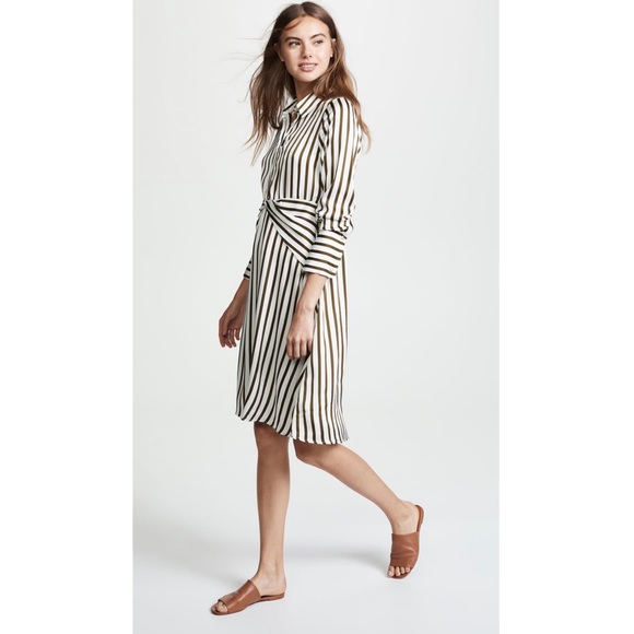 (NWT) LINE & DOT • Charlotte Striped Long Sleeve Shirt Dress - Picture 4 of 16